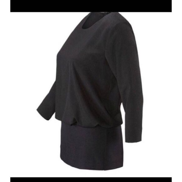 Cabi Indulgence top black cinched waist 3/4 sleeve size M - Picture 3 of 10